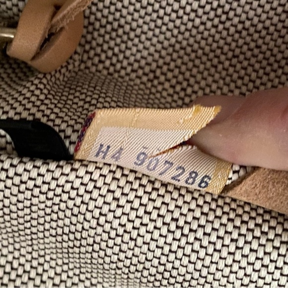 Dooney and Bourke Cream Fabric Logo Large Tote Satchel - Picture 10 of 11